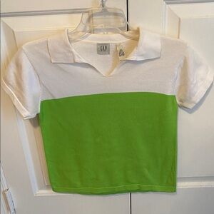 Gap Open Collar Knit Top